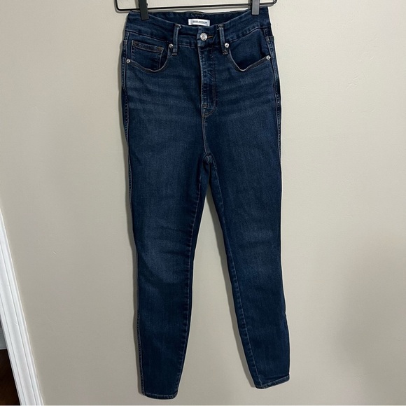 Good American Good Curve High Rise Skinny Jeans Dark Wash size 2 - Picture 2 of 7